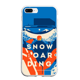 Чехол для iPhone 7Plus/8 Plus матовый с принтом SNOW BOAR DING в Кировске, Силикон | Область печати: задняя сторона чехла, без боковых панелей | горы | зима | природа | снег | сноуборд | спорт