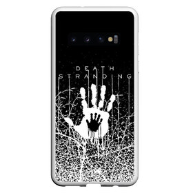 Чехол для Samsung Galaxy S10 с принтом DEATH STRANDING в Кировске, Силикон | Область печати: задняя сторона чехла, без боковых панелей | Тематика изображения на принте: bridges uca | death stranded | death stranding | fragile express. | kojima productions | mikkelsen | void if tampered | кодзима гений | мадс миккельсен