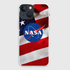 Чехол для iPhone 13 mini с принтом NASA USA в Кировске,  |  | nasa | space x | spacex | usa | астронавт | астронавтика | космонавт | наса | сша