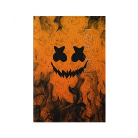 Обложка для паспорта матовая кожа с принтом MARSHMELLO HALLOWEEN в Кировске, натуральная матовая кожа | размер 19,3 х 13,7 см; прозрачные пластиковые крепления | Тематика изображения на принте: 