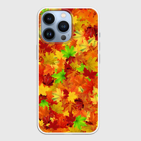 Чехол для iPhone 13 Pro с принтом Кленовые листья в Кировске,  |  | Тематика изображения на принте: багрец | клён | кленовый | лист | листопад | осенний | осень | паттрен