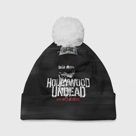 Шапка 3D c помпоном с принтом Hollywood Undead в Кировске, 100% полиэстер | универсальный размер, печать по всей поверхности изделия | charlie scene | danny | funny man | hollywood undead | hu | j dog | johnny 3 tears | андед | голивуд | голливудская | группа | гу | нежить | реп | рок | рэп | рэпкор | ундед | ундэ