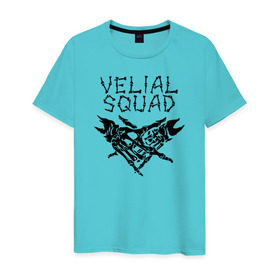 Мужская футболка хлопок с принтом VELIAL SQUAD в Кировске, 100% хлопок | прямой крой, круглый вырез горловины, длина до линии бедер, слегка спущенное плечо. | velial squad | велиал сквад