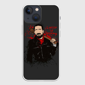 Чехол для iPhone 13 mini с принтом Negan в Кировске,  |  | dead | death | lucille | negan | rick | the walking dead | zombie | граймс | дерил | дэрил | зомби | люсиль | мертвецы | мишон | ниган | рик | спасители | ходячие | шепчущиеся