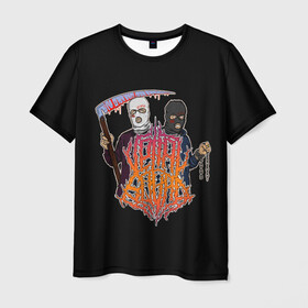 Мужская футболка 3D с принтом Velial Squad в Кировске, 100% полиэфир | прямой крой, круглый вырез горловины, длина до линии бедер | horror | music | rap | redvelsqd | rock | музыка | рок | рэп | хоррор