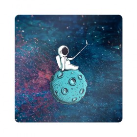 Магнит виниловый Квадрат с принтом Сэлфи Космонавта в Кировске, полимерный материал с магнитным слоем | размер 9*9 см, закругленные углы | galaxy | moon | вселенная | галактика | звезды | космонавт | космос | луна | месяц | сэлфи | сэлфипалка