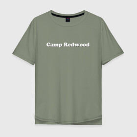 Мужская футболка хлопок Oversize с принтом Camp Redwood в Кировске, 100% хлопок | свободный крой, круглый ворот, “спинка” длиннее передней части | 1984 | ahs | american horror story | американская история ужасов | сериалы | триллер | ужасы | хорор