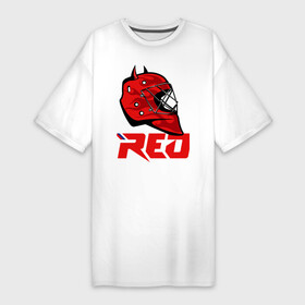 Платье-футболка хлопок с принтом Red Machine в Кировске,  |  | hockey | red | russia | team | красная | машина | россия | сборная | хоккей