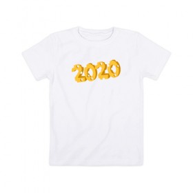 Детская футболка хлопок с принтом 2020 сыр в Кировске, 100% хлопок | круглый вырез горловины, полуприлегающий силуэт, длина до линии бедер | Тематика изображения на принте: 2020 | животные | крыса | мышь | новый год | символ года