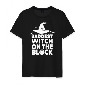 Мужская футболка хлопок с принтом Самая плохая ведьма в Кировске, 100% хлопок | прямой крой, круглый вырез горловины, длина до линии бедер, слегка спущенное плечо. | 