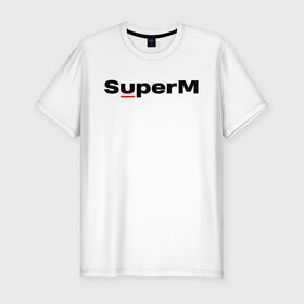 Мужская футболка премиум с принтом SuperM (состав) в Кировске, 92% хлопок, 8% лайкра | приталенный силуэт, круглый вырез ворота, длина до линии бедра, короткий рукав | baekhyun | exo | kai | lucas | mark | nct | shinee | sm | super m | superm | taemin | taeyong | ten | wayv | бэкхён | кай | лукас | марк | супер м | суперм | тэён | тэмин | тэн