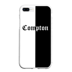 Чехол для iPhone 7Plus/8 Plus матовый с принтом COMPTON в Кировске, Силикон | Область печати: задняя сторона чехла, без боковых панелей | compton | dj yella | dr. dre | eazy e | ice cube | mc ren | n.w.a | nwa | straight outta compton | west side | западная сторона | комптон