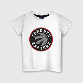 Детская футболка хлопок с принтом Toronto Raptors Logo в Кировске, 100% хлопок | круглый вырез горловины, полуприлегающий силуэт, длина до линии бедер | nba | raptors | toronto | toronto raptors | баскетбол | нба | рапторс | рэпторс | спорт | торонто | торонто рапторс | торонто рэпторс