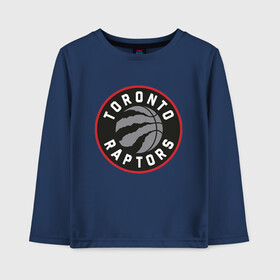 Детский лонгслив хлопок с принтом Toronto Raptors Logo в Кировске, 100% хлопок | круглый вырез горловины, полуприлегающий силуэт, длина до линии бедер | nba | raptors | toronto | toronto raptors | баскетбол | нба | рапторс | рэпторс | спорт | торонто | торонто рапторс | торонто рэпторс