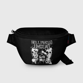 Поясная сумка 3D с принтом Hollywood Undead в Кировске, 100% полиэстер | плотная ткань, ремень с регулируемой длиной, внутри несколько карманов для мелочей, основное отделение и карман с обратной стороны сумки застегиваются на молнию | charlie scene | danny | funny man | hollywood undead | hu | j dog | johnny 3 tears | голливудская нежить | голубь | голубь с гранатой | граната | ню метал | рэп метал | рэп рок