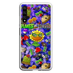 Чехол для Honor 20 с принтом Plants vs Zombies в Кировске, Силикон | Область печати: задняя сторона чехла, без боковых панелей | Тематика изображения на принте: plant | zombies | зомби | растения | растения против зомби