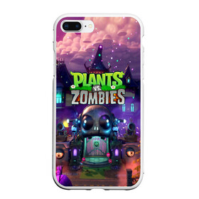 Чехол для iPhone 7Plus/8 Plus матовый с принтом PLANTS VS ZOMBIES в Кировске, Силикон | Область печати: задняя сторона чехла, без боковых панелей | Тематика изображения на принте: garden warfare | pl | plants | plants vs. zombies | plants vs. zombies: garden warfare | popcap | zombies | кактус | картошка | подсолнух | растения против зомби | сад