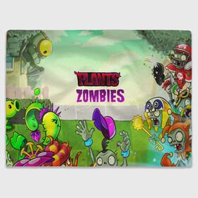 Плед 3D с принтом PLANTS VS ZOMBIES в Кировске, 100% полиэстер | закругленные углы, все края обработаны. Ткань не мнется и не растягивается | garden warfare | pl | plants | plants vs. zombies | plants vs. zombies: garden warfare | popcap | zombies | кактус | картошка | подсолнух | растения против зомби | сад