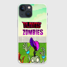 Чехол для iPhone 13 mini с принтом PLANTS VS ZOMBIES в Кировске,  |  | Тематика изображения на принте: garden warfare | pl | plants | plants vs. zombies | plants vs. zombies: garden warfare | popcap | zombies | кактус | картошка | подсолнух | растения против зомби | сад