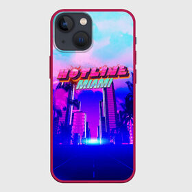 Чехол для iPhone 13 mini с принтом HOTLINE MIAMI в Кировске,  |  | abstraction games | dennaton games | devolver digital | game | hotline miami | hotline miami 2: wrong number | retrowave | synthwave | мотель | мотель майами