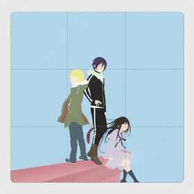 Магнитный плакат 3Х3 с принтом Yato, Yukine & Hiyori в Кировске, Полимерный материал с магнитным слоем | 9 деталей размером 9*9 см | Тематика изображения на принте: ghost | god of calamity | hiyori | iki | noragami | shinki | yato | yatogami | yukine | бездомный бог | бог бедствия | ики | призрак | секки | хиёри | шинки | юки | юкине | юкинэ | ято