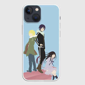 Чехол для iPhone 13 mini с принтом Yato, Yukine  Hiyori в Кировске,  |  | ghost | god of calamity | hiyori | iki | noragami | shinki | yato | yatogami | yukine | бездомный бог | бог бедствия | ики | призрак | секки | хиёри | шинки | юки | юкине | юкинэ | ято