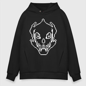 Мужское худи Oversize хлопок с принтом UNDERTALE в Кировске, френч-терри — 70% хлопок, 30% полиэстер. Мягкий теплый начес внутри —100% хлопок | боковые карманы, эластичные манжеты и нижняя кромка, капюшон на магнитной кнопке | asriel dreemurr | chara | frisk | gaster blaster | sans | undertale | азриэль дримурр | андертейл | андрайн | гастер | меттатон | санс | фриск | чара