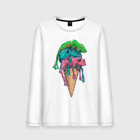 Мужской лонгслив хлопок с принтом IceCream в Кировске, 100% хлопок |  | cold | frog | frogs | horn | ice cream | summer | toad | winter | жаба | жабы | зима | картинка | картинки | лето | лягушка | лягушки | мороженное | мороженое | рожок | холодно