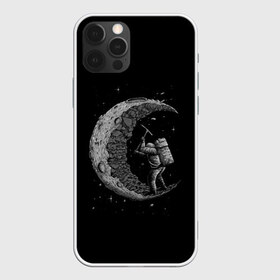 Чехол для iPhone 12 Pro Max с принтом Лунокоп в Кировске, Силикон |  | Тематика изображения на принте: cat | galaxy | moon | nasa | space | вселенная | галактика | звезды | космонавт | космос | луна | наса | скафандр