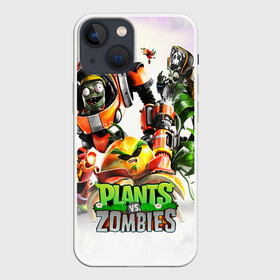 Чехол для iPhone 13 mini с принтом Plants vs.Zombies в Кировске,  |  | Тематика изображения на принте: garden warfare | plants | plants vs. zombies | plants vs. zombies: garden warfare | popcap | zombies | кактус | картошка | подсолнух | растения против зомби | сад