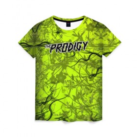 Женская футболка 3D с принтом The Prodigy в Кировске, 100% полиэфир ( синтетическое хлопкоподобное полотно) | прямой крой, круглый вырез горловины, длина до линии бедер | the prodigy