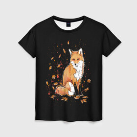 Женская футболка 3D с принтом FOX в Кировске, 100% полиэфир ( синтетическое хлопкоподобное полотно) | прямой крой, круглый вырез горловины, длина до линии бедер | 20 | 2020 | animal | animals | forest | fox | redhead | животное | животные | зима | лес | лис | лиса | лисица | новый год | рыжая | фыр
