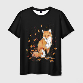 Мужская футболка 3D с принтом FOX в Кировске, 100% полиэфир | прямой крой, круглый вырез горловины, длина до линии бедер | 20 | 2020 | animal | animals | forest | fox | redhead | животное | животные | зима | лес | лис | лиса | лисица | новый год | рыжая | фыр