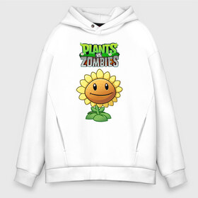 Мужское худи Oversize хлопок с принтом PLANTS VS ZOMBIES в Кировске, френч-терри — 70% хлопок, 30% полиэстер. Мягкий теплый начес внутри —100% хлопок | боковые карманы, эластичные манжеты и нижняя кромка, капюшон на магнитной кнопке | battle | plants | plants vs zombies | pvsz | vs | zombies | растения против зомби