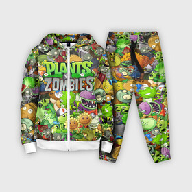 Детский костюм 3D с принтом PLANTS VS ZOMBIES в Кировске,  |  | battle | plants | plants vs zombies | pvsz | vs | zombies | растения против зомби