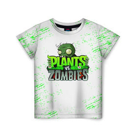 Детская футболка 3D с принтом Plants vs. Zombies в Кировске, 100% гипоаллергенный полиэфир | прямой крой, круглый вырез горловины, длина до линии бедер, чуть спущенное плечо, ткань немного тянется | plants vs. zombies | зомби | игра | компьютерная игра | против | растения | растения против зомби