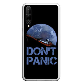 Чехол для Honor P30 с принтом Dont Panic в Кировске, Силикон | Область печати: задняя сторона чехла, без боковых панелей | 2022 | cat | elon | galaxy | mars | moon | musk | nasa | space | spacex | tesla | вселенная | галактика | звезды | илон | космонавт | космос | луна | марс | маск | наса | скафандр | тесла