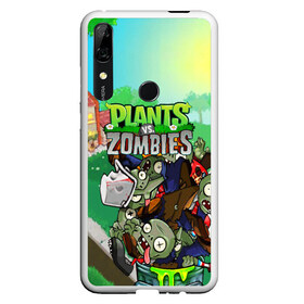 Чехол для Honor P Smart Z с принтом PLANTS VS ZOMBIES в Кировске, Силикон | Область печати: задняя сторона чехла, без боковых панелей | Тематика изображения на принте: garden warfare | plants | plants vs. zombies | plants vs. zombies: garden warfare | popcap | zombies | кактус | картошка | подсолнух | растения против зомби | сад