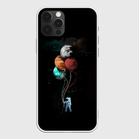 Чехол для iPhone 12 Pro Max с принтом Космонавт с шариками в Кировске, Силикон |  | cat | elon | galaxy | mars | moon | musk | nasa | space | spacex | вселенная | галактика | звезды | илон | космонавт | космос | луна | марс | маск | наса | скафандр