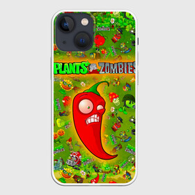Чехол для iPhone 13 mini с принтом Plants vs Zombies в Кировске,  |  | plant | zombies | зомби | растения | растения против зомби