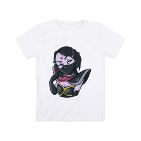 Детская футболка хлопок с принтом Templar assassin в Кировске, 100% хлопок | круглый вырез горловины, полуприлегающий силуэт, длина до линии бедер | art | carry | dota | dota logo | game | hero | moba | арт | герой | дота 2 | дотка | игра | кэрри | моба | персонаж | темпларка | тэмпларка