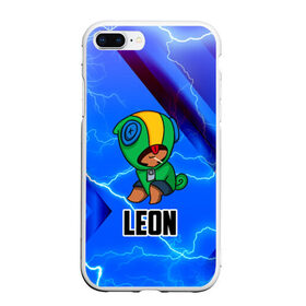 Чехол для iPhone 7Plus/8 Plus матовый с принтом BRAWL STARS LEON в Кировске, Силикон | Область печати: задняя сторона чехла, без боковых панелей | android | brawl stars | games | leon | mobile game | stars | игры | леон | мобильные игры