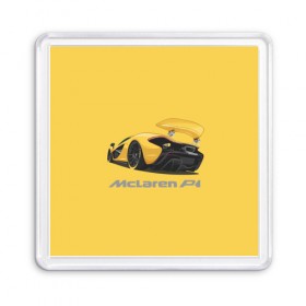 Магнит 55*55 с принтом McLaren P1 в Кировске, Пластик | Размер: 65*65 мм; Размер печати: 55*55 мм | 