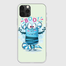 Чехол для iPhone 12 Pro Max с принтом BOO в Кировске, Силикон |  | bright | cute monsters | fun | funny | веселый | милый монстрик | прикольный | яркий забавный