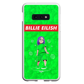 Чехол для Samsung S10E с принтом BILLIE EILISH GREEN в Кировске, Силикон | Область печати: задняя сторона чехла, без боковых панелей | bad guy | billie | eilish | ocean eyes | айлиш | билли | девушка | певица | эйлиш