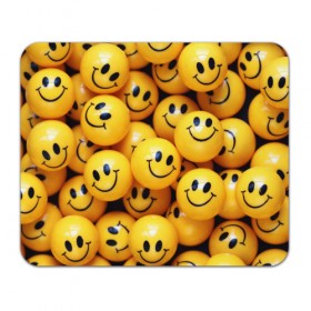Коврик для мышки прямоугольный с принтом ЖЕЛТЫЕ СМАЙЛИКИ в Кировске, натуральный каучук | размер 230 х 185 мм; запечатка лицевой стороны | emoji | настроение | позитив | смайлики | смайлы | стикеры | текстура смайл | улыбки | фон смайл | эмодзи