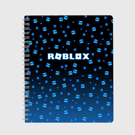 Тетрадь с принтом Roblox X Marshmello в Кировске, 100% бумага | 48 листов, плотность листов — 60 г/м2, плотность картонной обложки — 250 г/м2. Листы скреплены сбоку удобной пружинной спиралью. Уголки страниц и обложки скругленные. Цвет линий — светло-серый
 | Тематика изображения на принте: marshmello | roblox | roblox x marshmello | roblox скачать | игра роблокс | роблокс | роблокс играть | роблокс симулятор | скачать роблокс