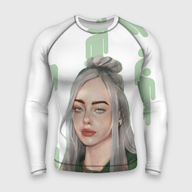 Мужской рашгард 3D с принтом BILLIE EILISH в Кировске,  |  | bad guy | billie | eilish | ocean eyes | айлиш | билли | девушка | певица | эйлиш