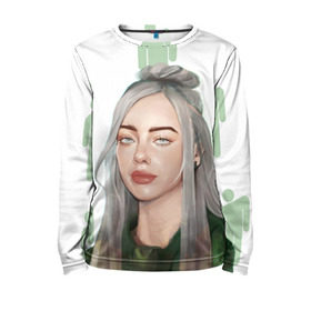 Детский лонгслив 3D с принтом BILLIE EILISH в Кировске, 100% полиэстер | длинные рукава, круглый вырез горловины, полуприлегающий силуэт
 | bad guy | billie | eilish | ocean eyes | айлиш | билли | девушка | певица | эйлиш