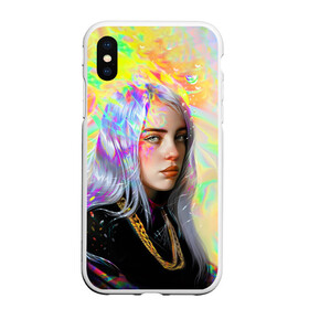 Чехол для iPhone XS Max матовый с принтом BILLIE EILISH в Кировске, Силикон | Область печати: задняя сторона чехла, без боковых панелей | bad guy | billie | eilish | ocean eyes | айлиш | билли | девушка | певица | эйлиш